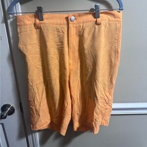 Peter Millar Orange Flat Front Shorts Relaxed Fit